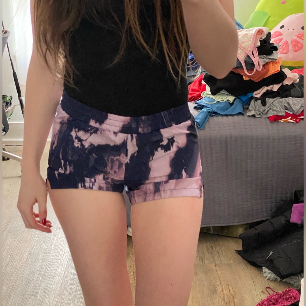 Old navy athletic shorts purple and light pink